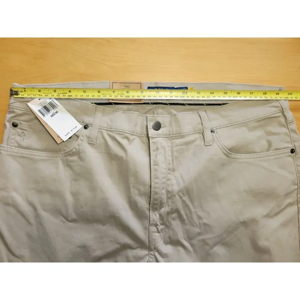 Polo Ralph Lauren Varick Slim Straight Stretch Pants Mens 38x30 Khaki Beige NWT